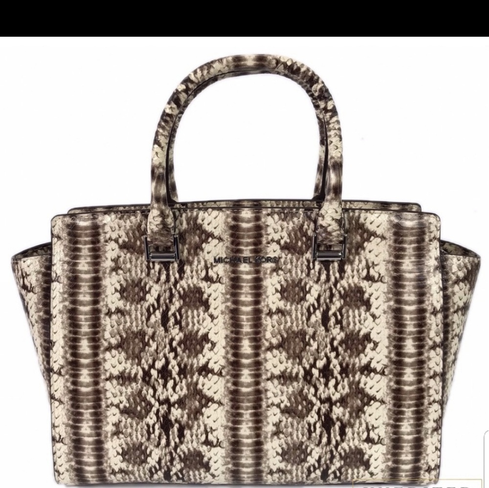 Michael Kors Large snakeskin Selma Handbag